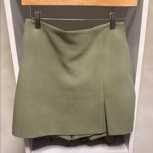 Zara Olive Green Mini Skort